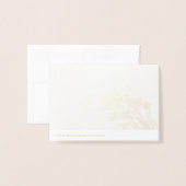 Elegant Wildflower Wedding RSVP Card 箔カード (裏面封筒付き)