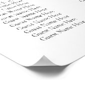 Elegant Wildflower Wedding Seating Chart Poster ポスター (角)