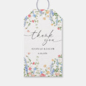 Elegant Wildflower Wedding Thank You Favor ギフトタグ (正面)