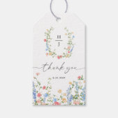 Elegant Wildflower Wedding Thank You Favor ギフトタグ (正面)