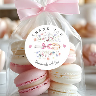 Elegant Wildflower Whisk Bakery ラウンドシール