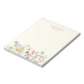 Elegant Wildflower Wild Flower Floral Custom ノートパッド (回転)