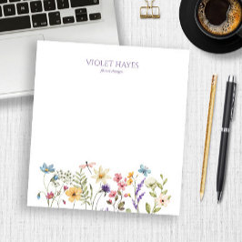 Elegant Wildflower Wild Flower Floral Custom ノートパッド