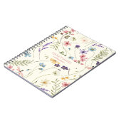Elegant Wildflower Wild Flower Floral Custom ノートブック (左側)