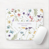 Elegant Wildflower Wild Flower Floral Custom マウスパッド (マウス)