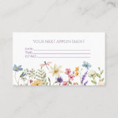 Elegant Wildflower Wild Flower Floral Custom 予約カード (裏面)