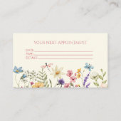 Elegant Wildflower Wild Flower Floral Custom 予約カード (裏面)