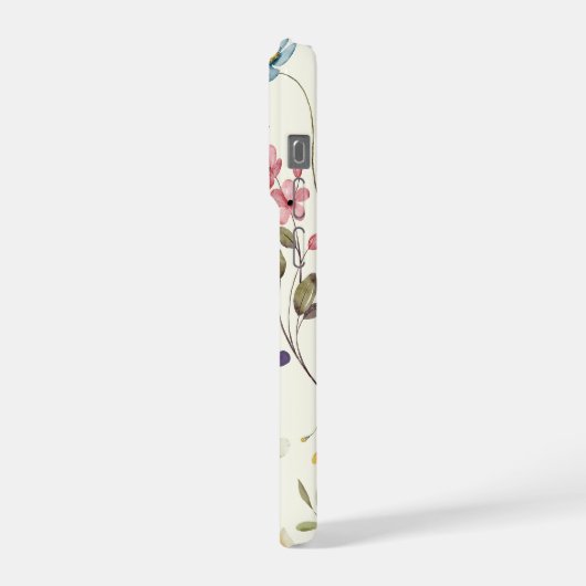 Elegant Wildflower Wild Flower Floral Custom iPhoneケース (左側面)