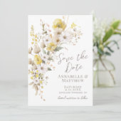 Elegant Wildflower Yellow Floral Wedding セーブザデート (スタンド正面)