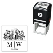 Elegant Wildflowers #2B Wedding Couple Names Date セルフインキングスタンプ (インサイチュ)