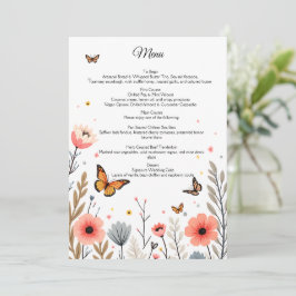 Elegant Wildflowers And Butterflies Wedding メニュー