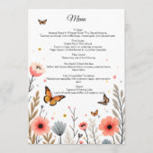 Elegant Wildflowers And Butterflies Wedding メニュー (正面)