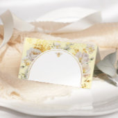 Elegant wildflowers bumble bee wedding place cards