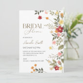 Elegant Wildflowers garden bridal shower 招待状 (スタンド正面)