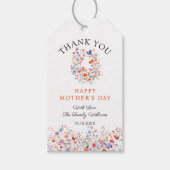Elegant Wildflowers Mother's Day Thank you ギフトタグ (正面)