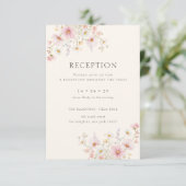Elegant Wildflowers Reception Wedding エンクロージャーカード (スタンド正面)