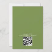 Elegant Wildflowers Rustic Budget QR Code Wedding 招待状 (裏面)