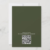 Elegant Wildflowers Rustic Budget QR Code Wedding 招待状 (裏面)