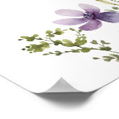 Elegant Wildflowers Spring Wedding Seating Chart ポスター (角)