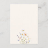 Elegant Wildflowers Wedding Ceremony Reception エンクロージャーカード (裏面)