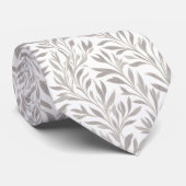 Elegant Willow Leaves on White ネクタイ (ロール)