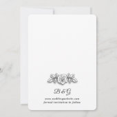 Elegant Window with Image Wedding Save the Date 招待状 (裏面)