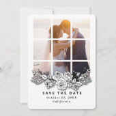 Elegant Window with Image Wedding Save the Date 招待状 (正面)