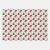 Elegant wine candles tiled pattern  ラッピングペーパーシート (正面2)