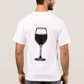 Elegant Wine Glass Silhouette T-Shirt Design Tシャツ (裏面)