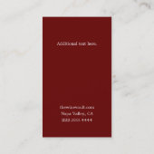 Elegant Wine Theme Custom Business Card 名刺 (裏面)