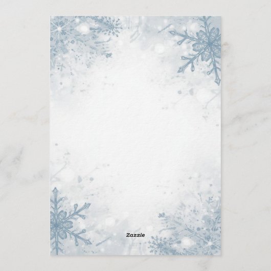 Elegant Winter 40th Birthday Invitation – Frosted 招待状 (裏面)