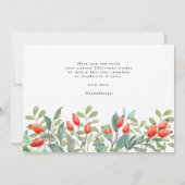 Elegant Winter Berries Three Photo Christmas シーズンカード (裏面)