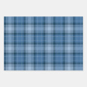 Elegant Winter Blue Tartan Plaid Gender-Neutral ラッピングペーパーシート (正面3)