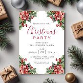 Elegant Winter Botanical Christmas Party  招待状