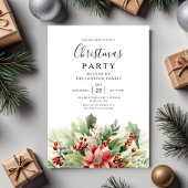 Elegant Winter Botanical Christmas Party  招待状