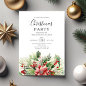 Elegant Winter Botanical Christmas Party  招待状