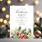 Elegant Winter Botanical Christmas Party  招待状
