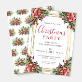 Elegant Winter Botanical Christmas Party  招待状