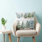 Elegant Winter Botanical Christmas Pillow クッション (椅子)