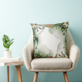 Elegant Winter Botanical Christmas Pillow クッション (椅子)