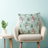 Elegant Winter Botanical Christmas Pillow クッション (椅子)