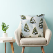 Elegant Winter Botanical Christmas Pillow クッション (椅子)