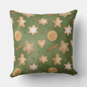 Elegant Winter Botanical Christmas Pillow クッション (裏面)