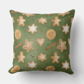 Elegant Winter Botanical Christmas Pillow クッション (正面)