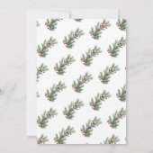 Elegant Winter Botanical Wedding Invitation  招待状 (裏面)