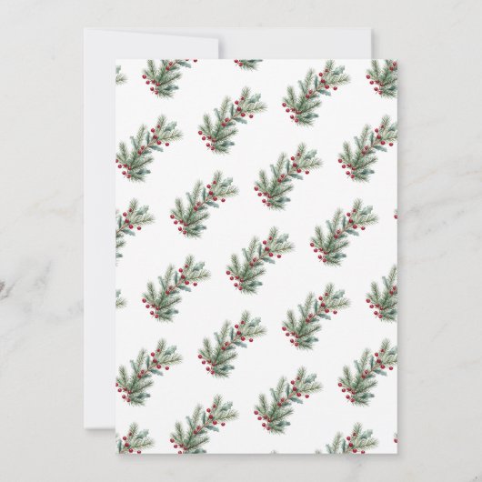 Elegant Winter Botanical Wedding Invitation  招待状 (裏面)