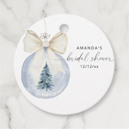 Elegant winter bridal shower フェイバータグ