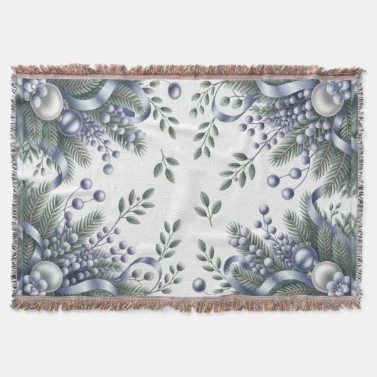 Elegant Winter Cheer スローブランケット (正面)