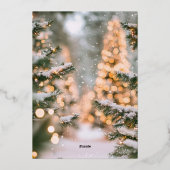 Elegant Winter Christmas Party Invitation 箔招待状 (裏面)