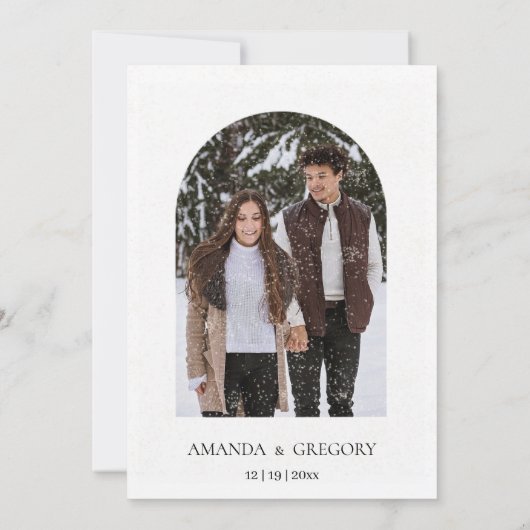 Elegant Winter Christmas  Wedding Invitation 招待状 (裏面)